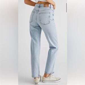 Free People Light Blue Straight Leg Jeans